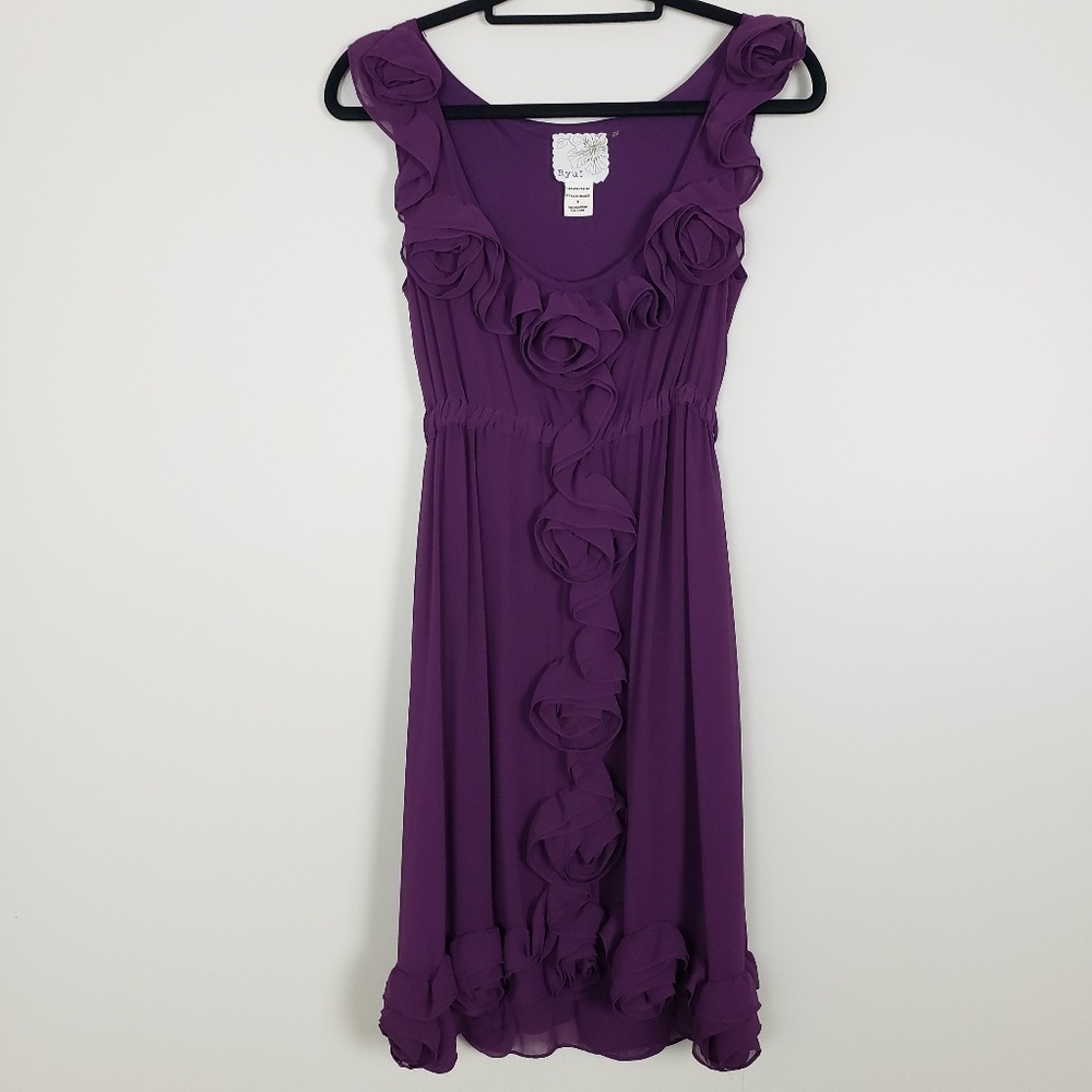 Ryu Anthropologie sleeveless chiffon dress Vintage Feminine K27